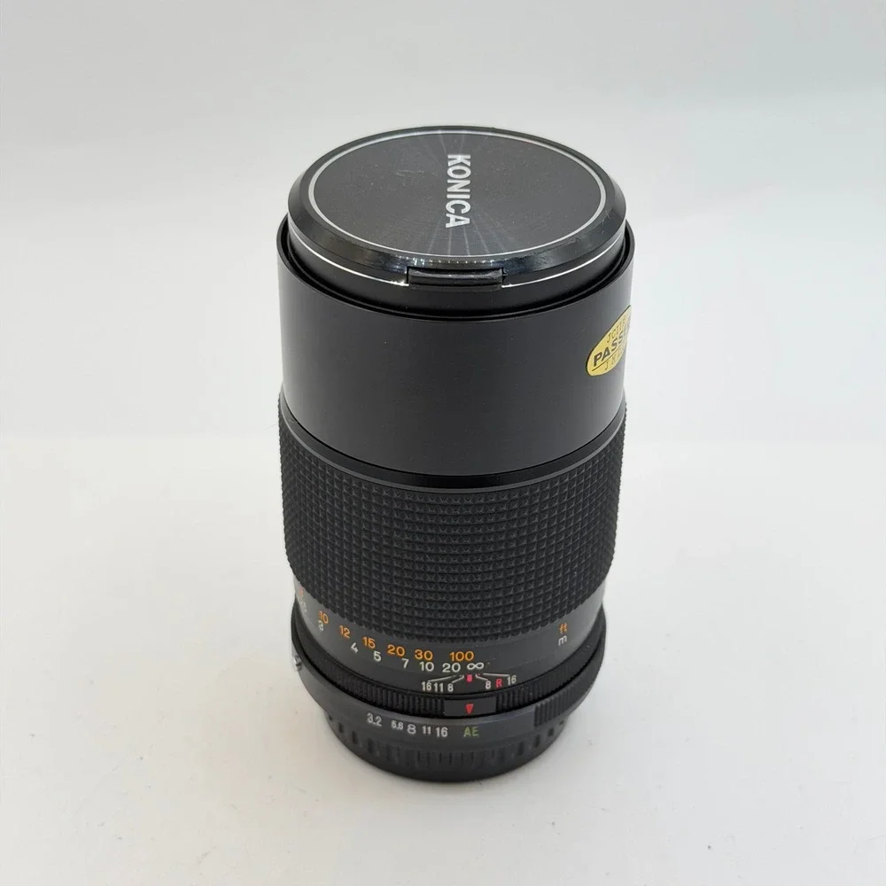 Konica Hexanon AR 135mm f3.2 Prime Lens with Case and Cap Made in Japan
